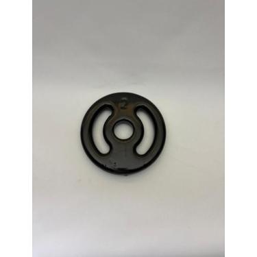 Imagem de Anilha Vazada Emborrachada Preta Peso:2Kg - WON Esportes, 2kg