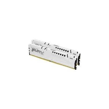 Imagem de Memória RAM Kingston Fury Beast Expo, 32GB (2X16GB), 6400MT/s DDR5, DIMM, CL32, Branco - KF564C32BWEK2-32
