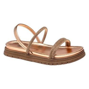 Imagem de Sandália Dakota Flatform Tira Strass Elástico, Rose, 38