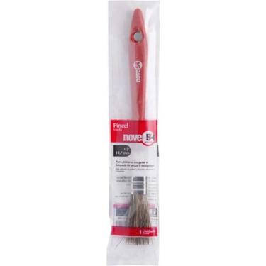 Imagem de Kit 10 Pincel Trincha para Pintura e Limpeza 1/2 Polegadas Nove54