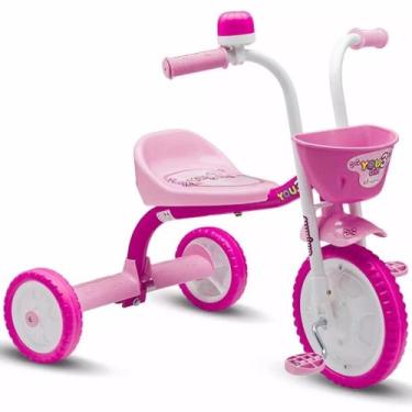Imagem de Triciclo Infantil Nathor You Girl para Meninas com Cestinha