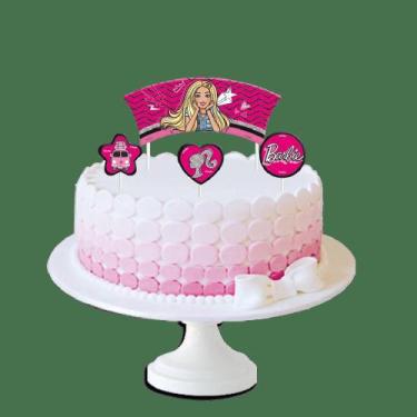 Imagem de Topper para bolo barbie 04un festcolor