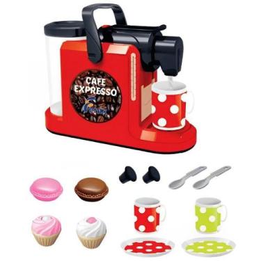 Imagem de Maquina De Café Infantil Vermelha Com Acessórios EXP-538VM - Fenix Bri