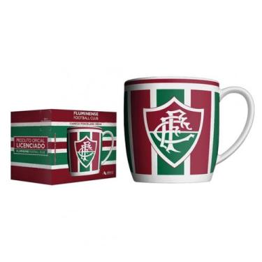 Imagem de Caneca Urban Porcelana Allmix Brasao Fluminense 360 ML Licenciada Bran
