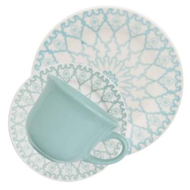 Imagem de Kit Jogo Café Lanche Oxford Donna Mandala 12 Peças - Gici Home