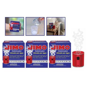 Imagem de Kit 3 Dedetizador Jimo Ativável Com Água 10g Contra Insetos Traças Pra