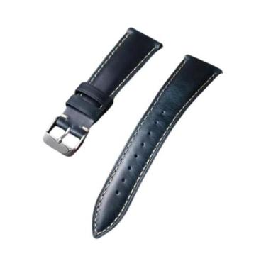 Imagem de Pulseira De Relógio De Couro Genuíno Com Efeito De Desgaste Por Óleo E