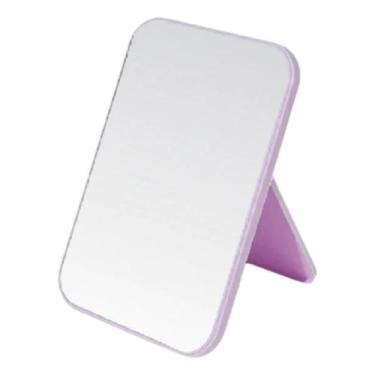 Imagem de Espelho de mesa para maquiagem dobrável e portátil - NoBrand, Roxo