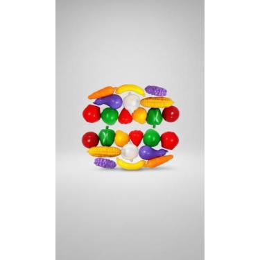 Imagem de Kit 24 Frutas e Legumes Brinquedo Infantil Cozinha - Congratulations S