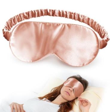 Imagem de Máscara de Dormir de Seda Dream 22 Momme Seda de Amoreira Rose Gold - 