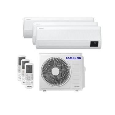 Imagem de Ar Condicionado Multi Tri Split Samsung Wind Free 24000 BTUs (2x9000+1x18000) Quente e Frio Inverter R410 220V