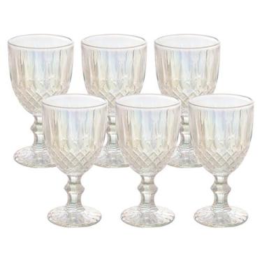 Imagem de Taça Vidro água Greek Rainbow Bon Gourmet Fruta Cor 345ml