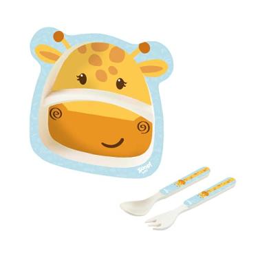 Imagem de Zoop Toys Kit Alimentação Prato Baby 3 Peças Girafa Zoop Baby Multicor
