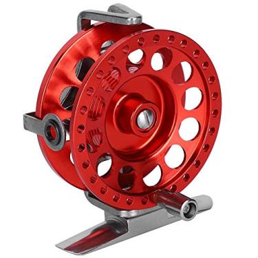 Imagem de Roda de pesca de gelo frontal, com carretel de força de descarga Roda de pesca de gelo, para crianças adultas amante de pesca de mar/pesca fresca, uso ao ar livre(Mão direita vermelha)