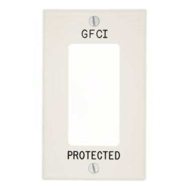 Imagem de Leviton 80401-GFW 1-Gang Decora/GFCI, placa de parede, dispositivo GFCI carimbada a quente, branca