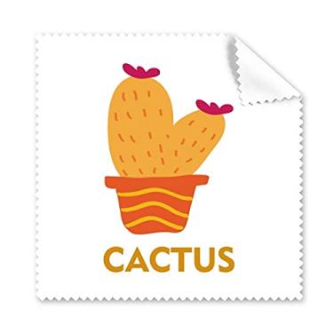 Imagem de Pano de limpeza de cacto laranja para suculentas pano de limpeza de tela de telefone limpador de óculos 5 peças