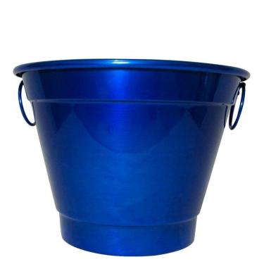 Imagem de Balde De Gelo E Cerveja Térmico Em Alumínio 6,5L Azul Royal