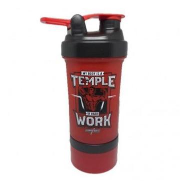 Imagem de Coqueteleira 2 Doses My Body Vermelha 450Ml Integralmedica