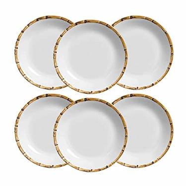 Imagem de Conjunto 6 Pratos Sobremesa Bambu Scalla Ceramica