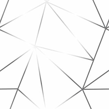 Imagem de Papel De Parede Adesivo Zara Branco Prata Quarto Sala 1m