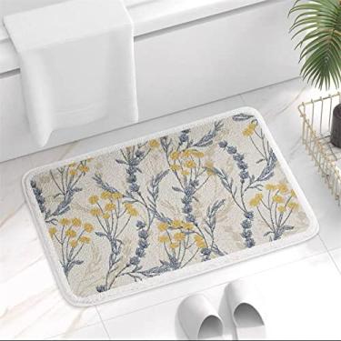 Imagem de SHENGANG Tapete de banheiro Microfibra Banheira Piso Lateral Antiderrapante Tapetes Higiênico Capacho para Chuveiro, 21,50x80cm