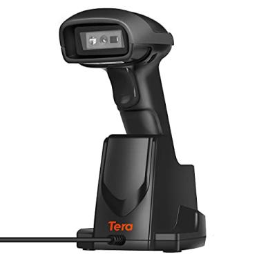 Imagem de Tera Scanner de código de barras sem fio 1D 2D QR com base de carregamento USB Leitor de código de barras portátil Scanner de detecção automática rápida e preciso, D6100
