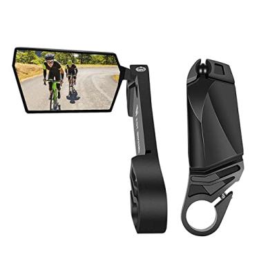 Imagem de Tingpai 2 peças Espelho Retrovisor Ciclismo Espelho Retrovisor Dobrável 360 G us Gi tório Espelhos Retrovisores Pa Bicicleta Guidão Espelho de Segu nça pa Mountain Road Bike