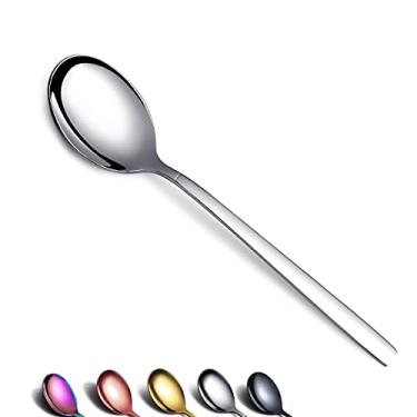 Imagem de Conjunto de 6 colheres de sopa de aço inoxidável da Berglander, colheres de sopa de aço inoxidável, colheres de sopa modernas e brilhantes, podem ser lavadas na lava-louças
