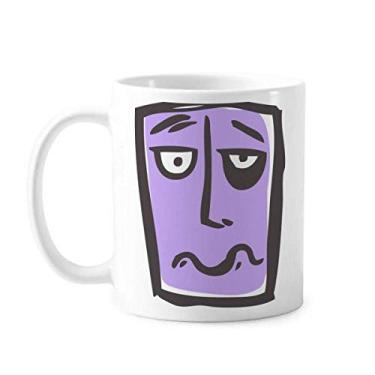 Imagem de Smiing Abstrato Esboço Rosto Caneca Fome Cerâmica Café Porcelana Utensílios de Mesa