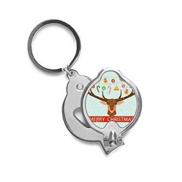 Imagem de Cortador de unhas com estampa de festival de sino, tesoura de aço inoxidável