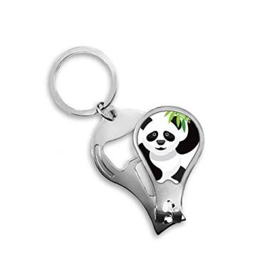 Imagem de Chinês Panda Bamboo Padrão Arte Tradicional Cortador de Unhas Abridor Chaveiro Tesoura