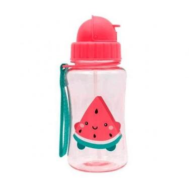 Imagem de Garrafinha Infantil Com Canudo 400ml Premium Buba Melancia