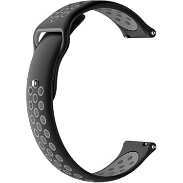 Imagem de Pulseira Sport NSmart compatível com Samsung Galaxy Watch 3-41mm ou 45mm - (41mm - Preto com cinza NK)