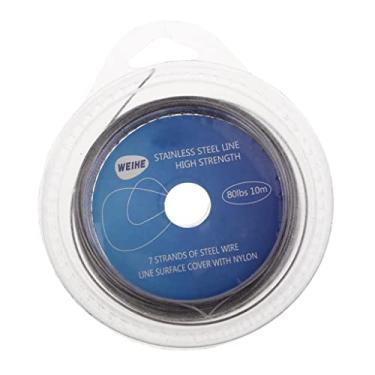 Imagem de CUTICATE 10 m de linha de pesca líder de fio revestido de nylon aço inoxidável iscas trace fio líder 27 kg - 54 kg, vários tamanhos para escolher - 36 kg