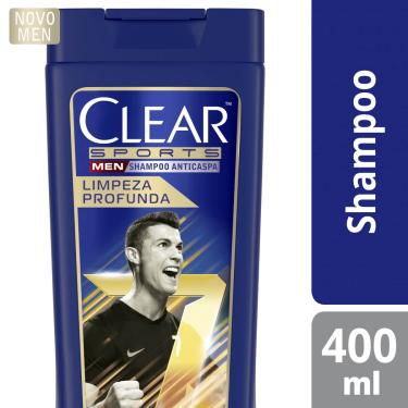 Imagem de Shampoo Anticaspa Clear Men Sports Limpeza Profunda com 400ml 400ml