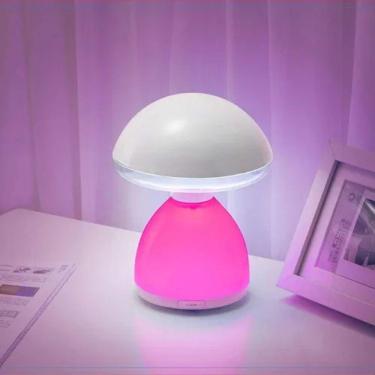 Imagem de Abajur Luminária Cogumelo Lâmpada Led Cromoterapia 7 Cores S