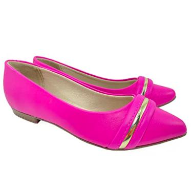 Imagem de Sapatilha Beira Rio Bico Fino Detalhe Metalizado - Pink - 35