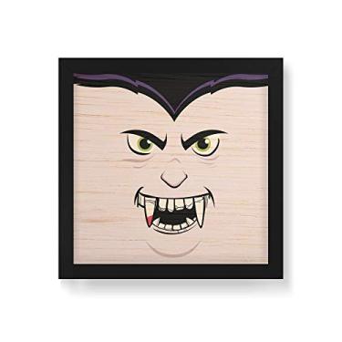 Imagem de Arte Maníacos Quadro Decorativo em Madeira Vampiro Rosto - 30x30cm (Moldura caixa em laca preta)