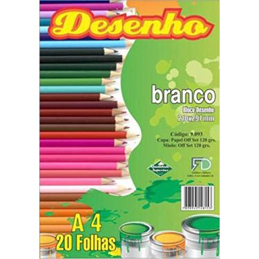 Imagem de Bloco Desenho Branco A4 120g 20 Folhas Fd