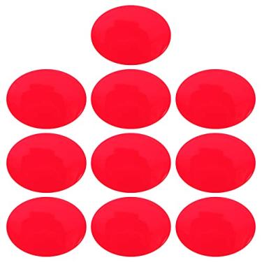 Imagem de SOLUSTRE 10 peças de filtro de gel, película colorida transparente, folhas plásticas, cabeça redonda, flashes, correção, filtro de luz de gel para estúdio de foto, vermelho, 66 mm