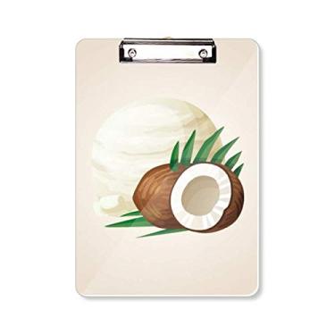 Imagem de Folhas de sorvete de coco, picolé, pasta, bloco de notas A4