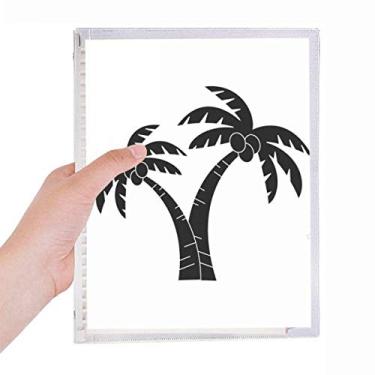Imagem de Caderno de planta de coqueiro, caderno de folhas soltas, diário recarregável, papelaria