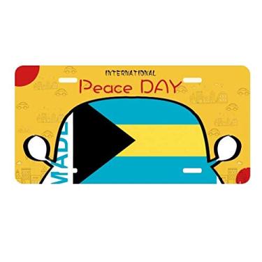 Imagem de DIYthinker Placa de licença Made in Bahamas Country Love para decoração de carro, dia da paz