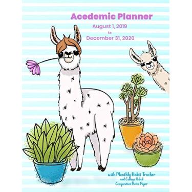 Imagem de Academic Planner August 2019 to December 2020: Weekly Spread With Monthly Habit Tracker And College Ruled Composition Notes Paper for Students and Teachers