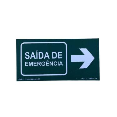 Imagem de Placa Pvc Fotoluminescente Saída Emergência À Direita