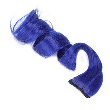 Imagem de Peruca encaracolado vermelha para pendurar cor da orelha extensões de cabelo gradiente peruca ondulada extensões de cabelo peruca cinza destaque peça destaque destaque