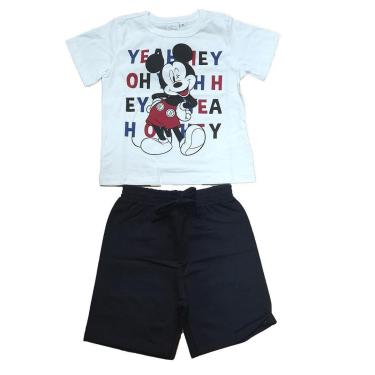 Imagem de Conjunto Mickey Disney Cativa Premium Tam 1 2 3 4 6 8 10 Camiseta Bermuda Moletinho-Masculino