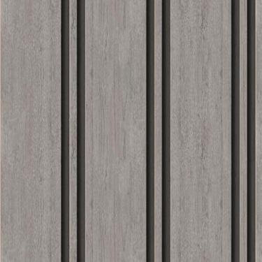 Imagem de Papel de Parede Adesivo Painel Ripado Efeito 3D Tons de Cinza – Vinil Autocolante Lavável, Rolo com 12 Metros x 50cm para Paredes, Móveis e Decoração Moderna