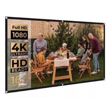 Imagem de Tela de projeção de 120 polegadas HD 16:9 de poliéster portátil