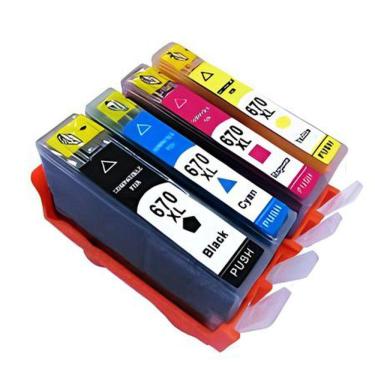 Imagem de Kit Cartucho Para Impressora 670xl compatível